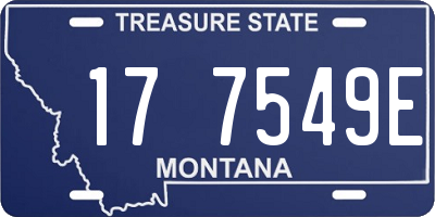 MT license plate 177549E