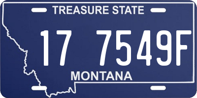 MT license plate 177549F