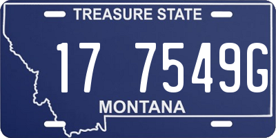 MT license plate 177549G