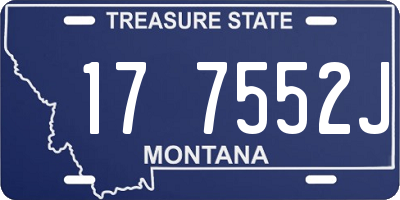 MT license plate 177552J