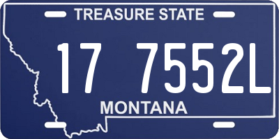 MT license plate 177552L