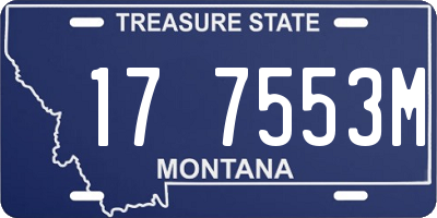 MT license plate 177553M