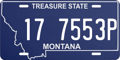MT license plate 177553P