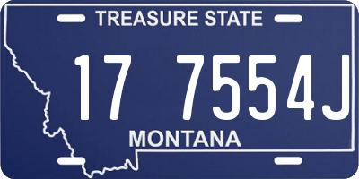 MT license plate 177554J