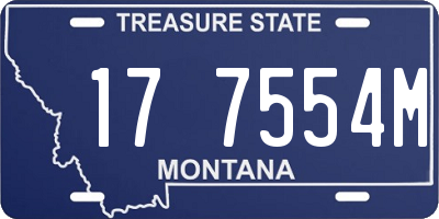 MT license plate 177554M