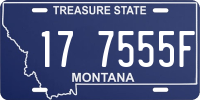 MT license plate 177555F