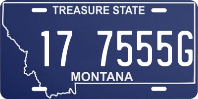 MT license plate 177555G