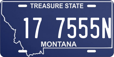 MT license plate 177555N