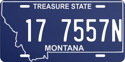 MT license plate 177557N
