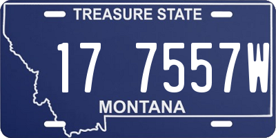 MT license plate 177557W