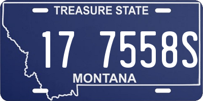 MT license plate 177558S