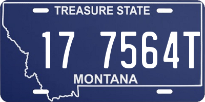 MT license plate 177564T