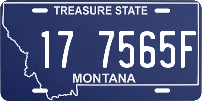 MT license plate 177565F