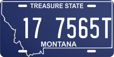 MT license plate 177565T