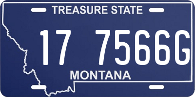 MT license plate 177566G