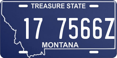 MT license plate 177566Z