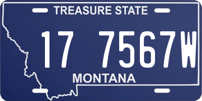 MT license plate 177567W