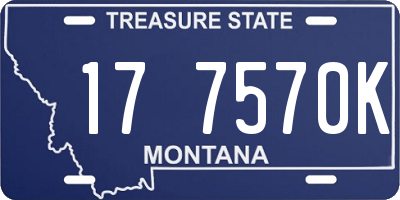 MT license plate 177570K