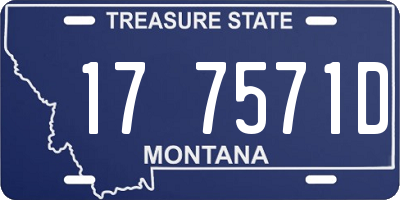 MT license plate 177571D