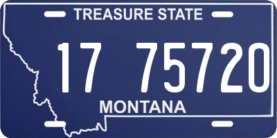 MT license plate 177572O