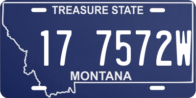MT license plate 177572W