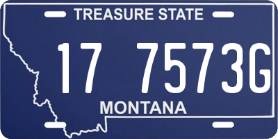 MT license plate 177573G