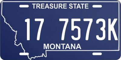 MT license plate 177573K