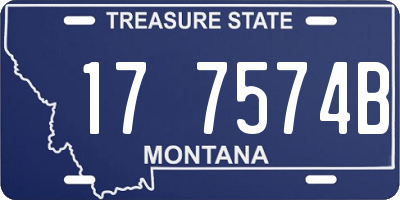 MT license plate 177574B