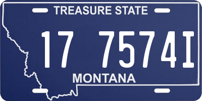MT license plate 177574I