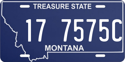 MT license plate 177575C