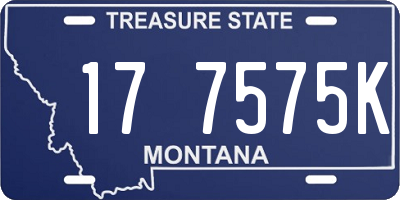 MT license plate 177575K
