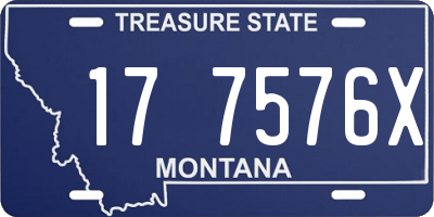 MT license plate 177576X
