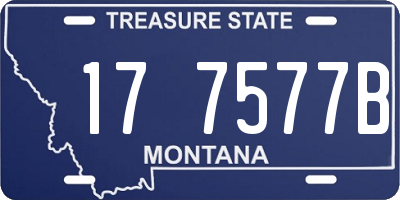 MT license plate 177577B