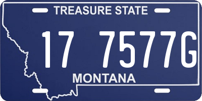 MT license plate 177577G