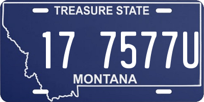 MT license plate 177577U