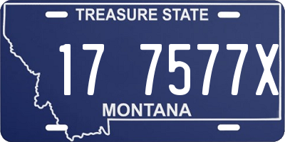 MT license plate 177577X