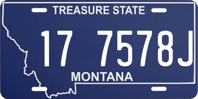 MT license plate 177578J
