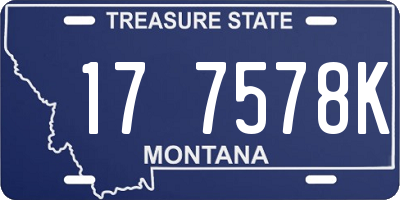MT license plate 177578K