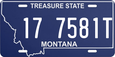 MT license plate 177581T