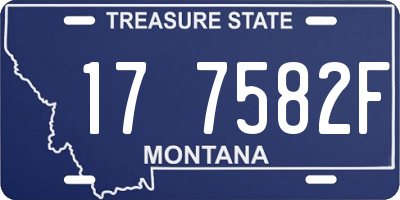 MT license plate 177582F