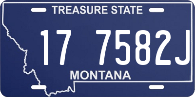 MT license plate 177582J