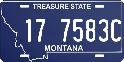 MT license plate 177583C