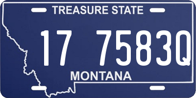MT license plate 177583Q