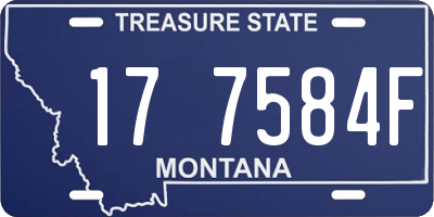MT license plate 177584F
