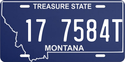 MT license plate 177584T
