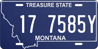 MT license plate 177585Y