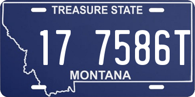 MT license plate 177586T