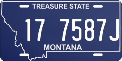 MT license plate 177587J