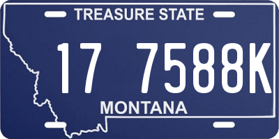 MT license plate 177588K