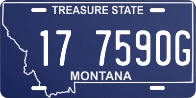 MT license plate 177590G